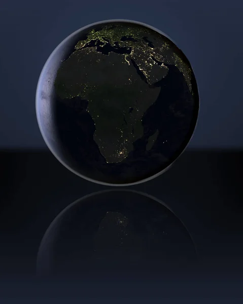 Africa in the dark — Stock Photo, Image