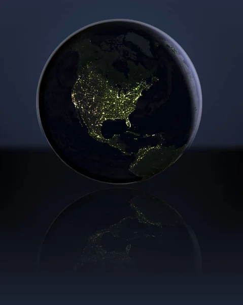 North America in the dark — Stock Photo, Image