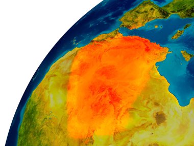 Cezayir dünya üzerinde