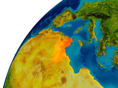 Tunus dünya üzerinde