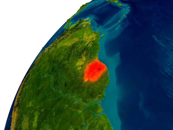 Suriname no mundo — Fotografia de Stock