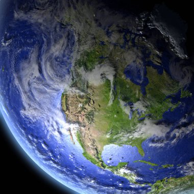 Uzaydan Kuzey Amerika