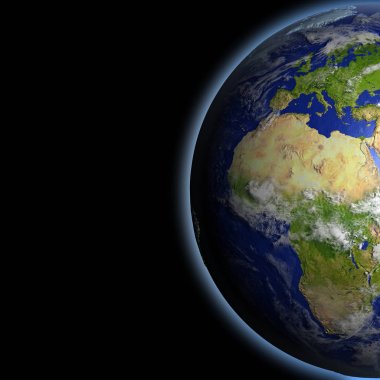 Avrupa ve Afrika'da uzaydan