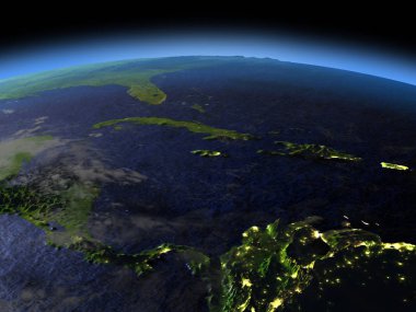 Gece Kuzey Karayipler'de