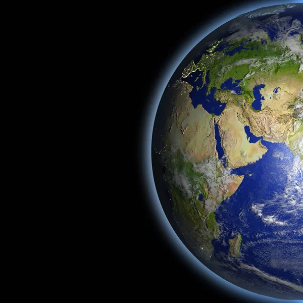 Uzaydan Orta Doğu — Stok fotoğraf