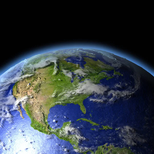 Centroamérica y Norteamérica desde el espacio —  Fotos de Stock