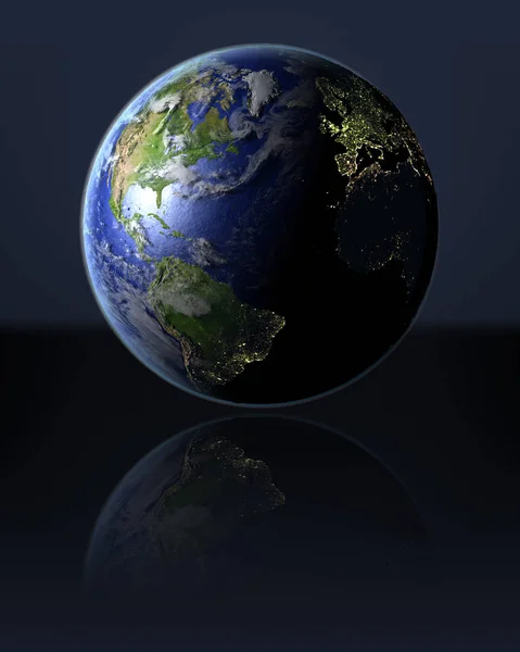 Hemisfério Norte no globo — Fotografia de Stock