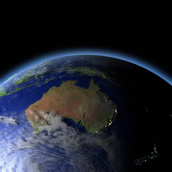 Australië vanuit de ruimte — Stockfoto