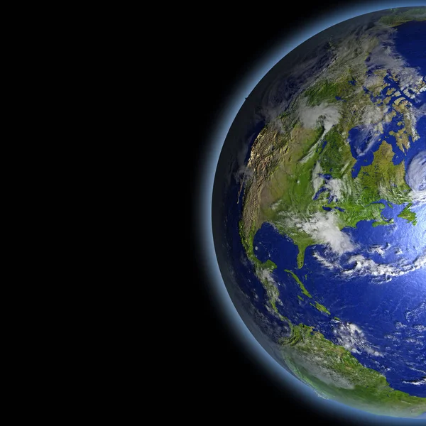 Uzaydan Kuzey Amerika — Stok fotoğraf