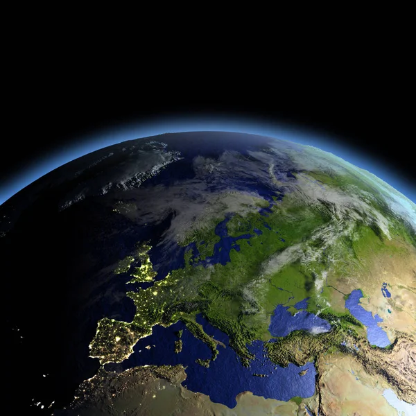 Európa az űrből — Stock Fotó