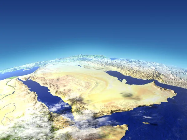 Arabiska halvön från rymden — Stockfoto