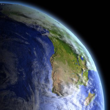 Şafakta uzaydan Afrika