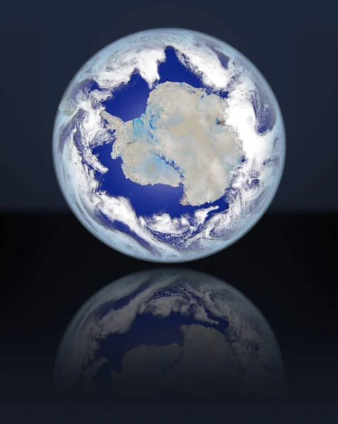 Globe facing Antarctica in dark — Stock Photo, Image