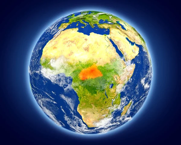 Центральна Африка на планеті Земля — стокове фото