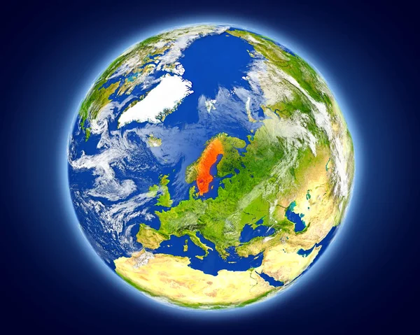 Szwecja na planecie Ziemia — Zdjęcie stockowe