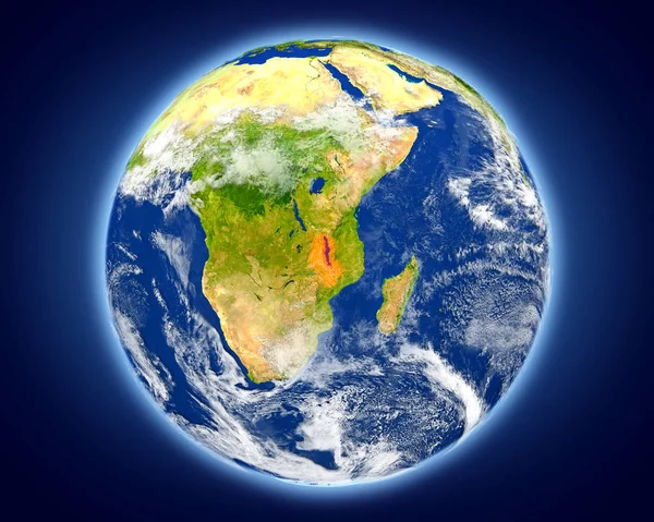 Malawi op de planeet aarde — Stockfoto