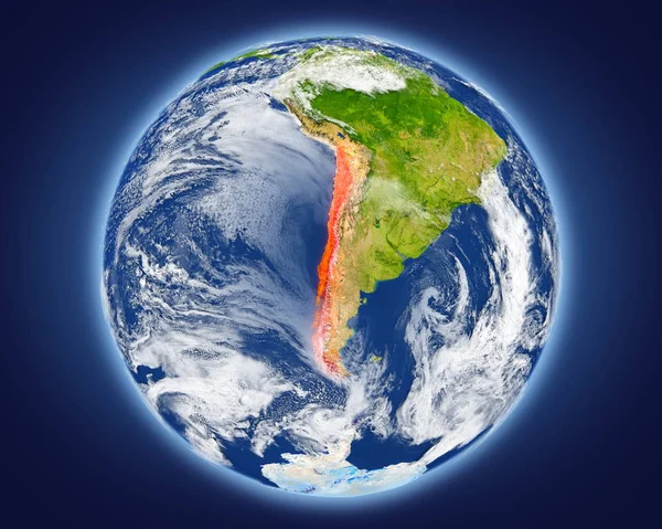 Chile en el planeta Tierra — Foto de Stock