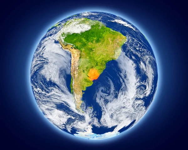 Uruguay on planet Earth — Stock Photo, Image