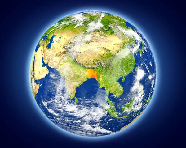 Bangladesh en el planeta Tierra — Foto de Stock