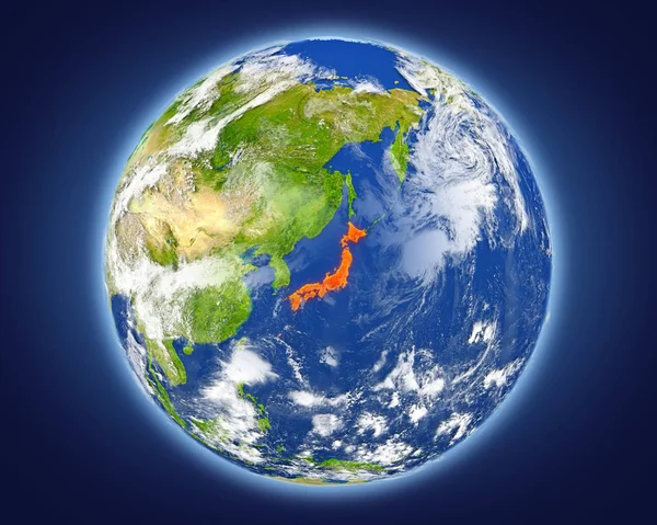 地球という惑星を日本します ストック写真 C Tom Griger