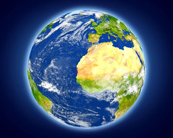 Mauritania on planet Earth — Stock Photo, Image