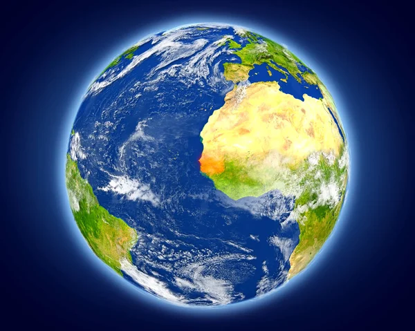 塞内加尔在地球上 — 图库照片