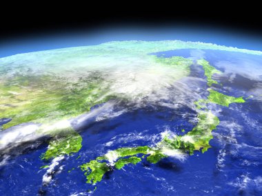 Japonya ve Kore uzaydan