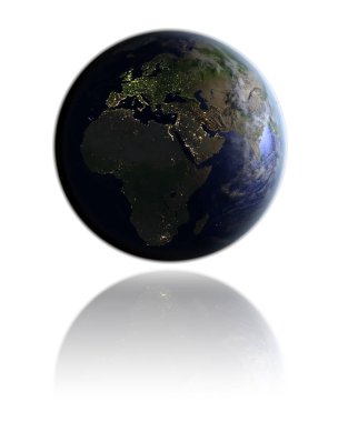 EMEA bölgesi Globe geceleri