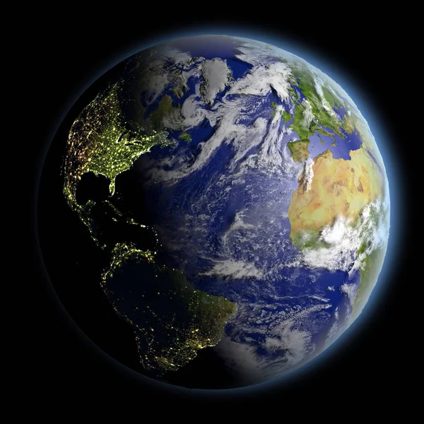 Kuzey Yarımküre uzaydan — Stok fotoğraf