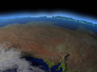 akşam uzaydan Merkezi Avustralya