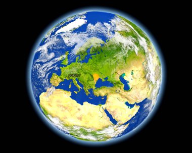 Moldova uzaydan gelen kırmızı