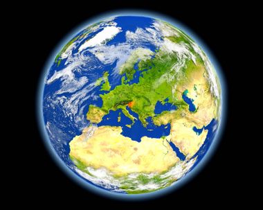 Uzaydan gelen kırmızı Slovenya