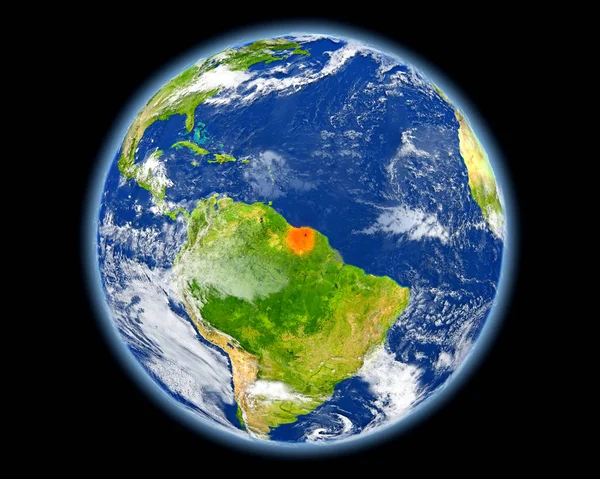 Surinam uzaydan gelen kırmızı — Stok fotoğraf