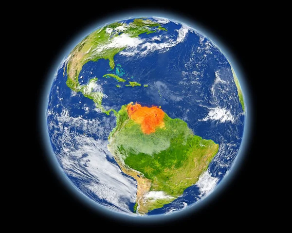 Venezuela kırmızılı uzaydan — Stok fotoğraf