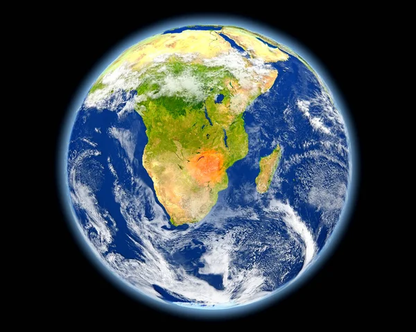 Zimbabve uzaydan gelen kırmızı — Stok fotoğraf