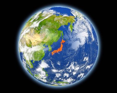 Kırmızı uzaydan Japonya