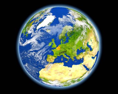 Belçika uzaydan gelen kırmızı