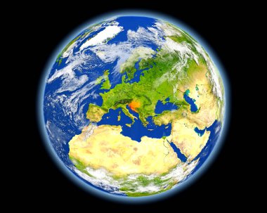 Hırvatistan uzaydan gelen kırmızı