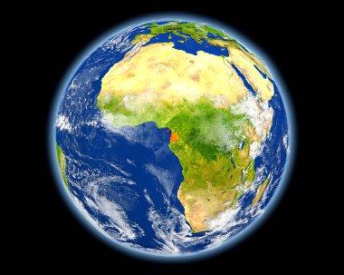 Ekvator Ginesi uzaydan gelen kırmızı