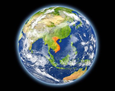 Vietnam uzaydan gelen kırmızı