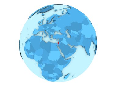 İsrail mavi Globe izole