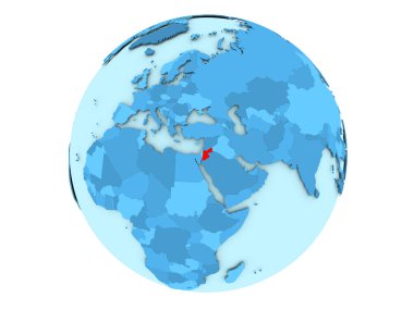 Jordan izole mavi dünya üzerinde