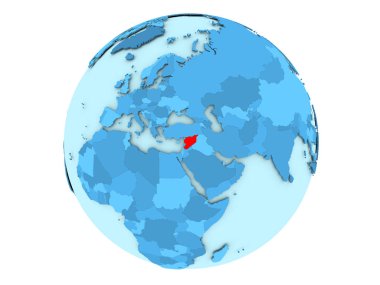 Suriye izole mavi dünya üzerinde