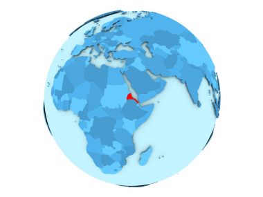 Eritre izole mavi dünya üzerinde