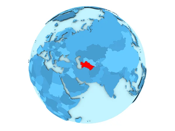 土库曼斯坦的孤立的蓝色地球 — 图库照片