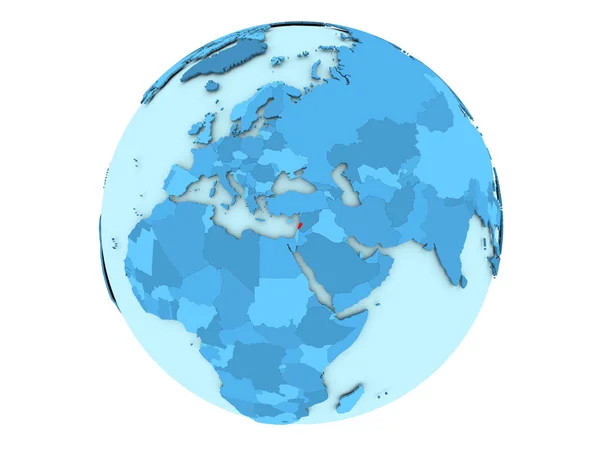 Lebanon on blue globe isolated — Stock Photo, Image