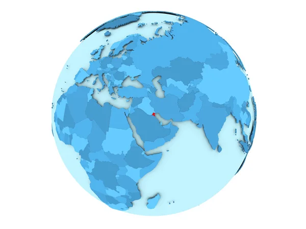 Kuwejt na blue globe na białym tle — Zdjęcie stockowe