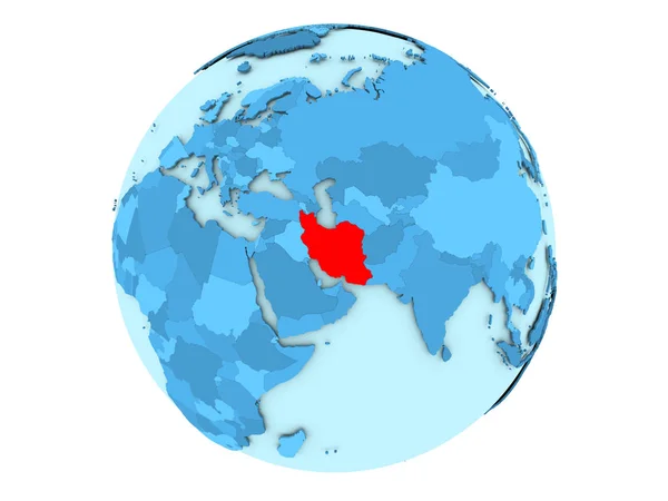 Irán en globo azul aislado —  Fotos de Stock