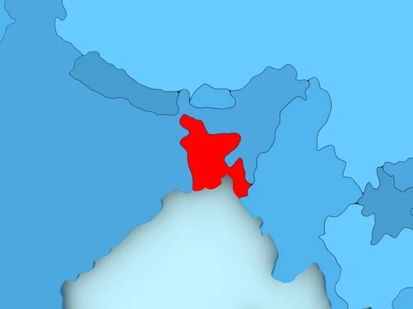 Mapa Bangladeszu — Zdjęcie stockowe