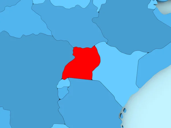 Mapa Ugandy — Stock fotografie